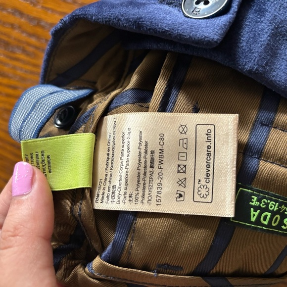 Scotch & Soda Navy Blue Velvet Trousers - Picture 8 of 8